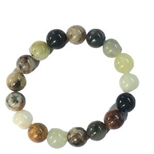 NATURAL Ocean Jasper STONE Stretch Bracelet